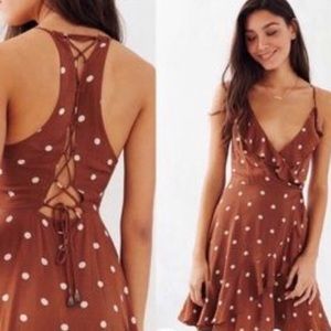 Kimchi Blue Sabina Ruffle Wrap Mini Dress